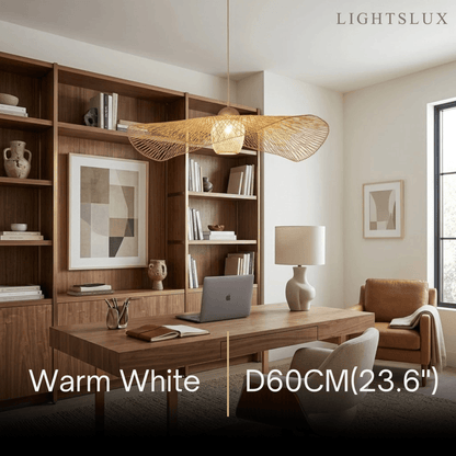 Bamburo Modern Pendant Light - Rattan