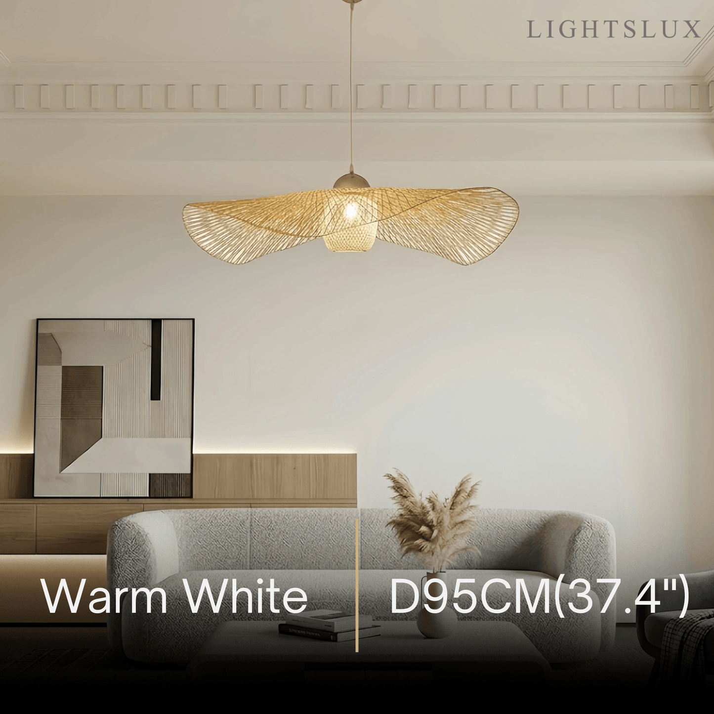 Bamburo Modern Pendant Light - Rattan