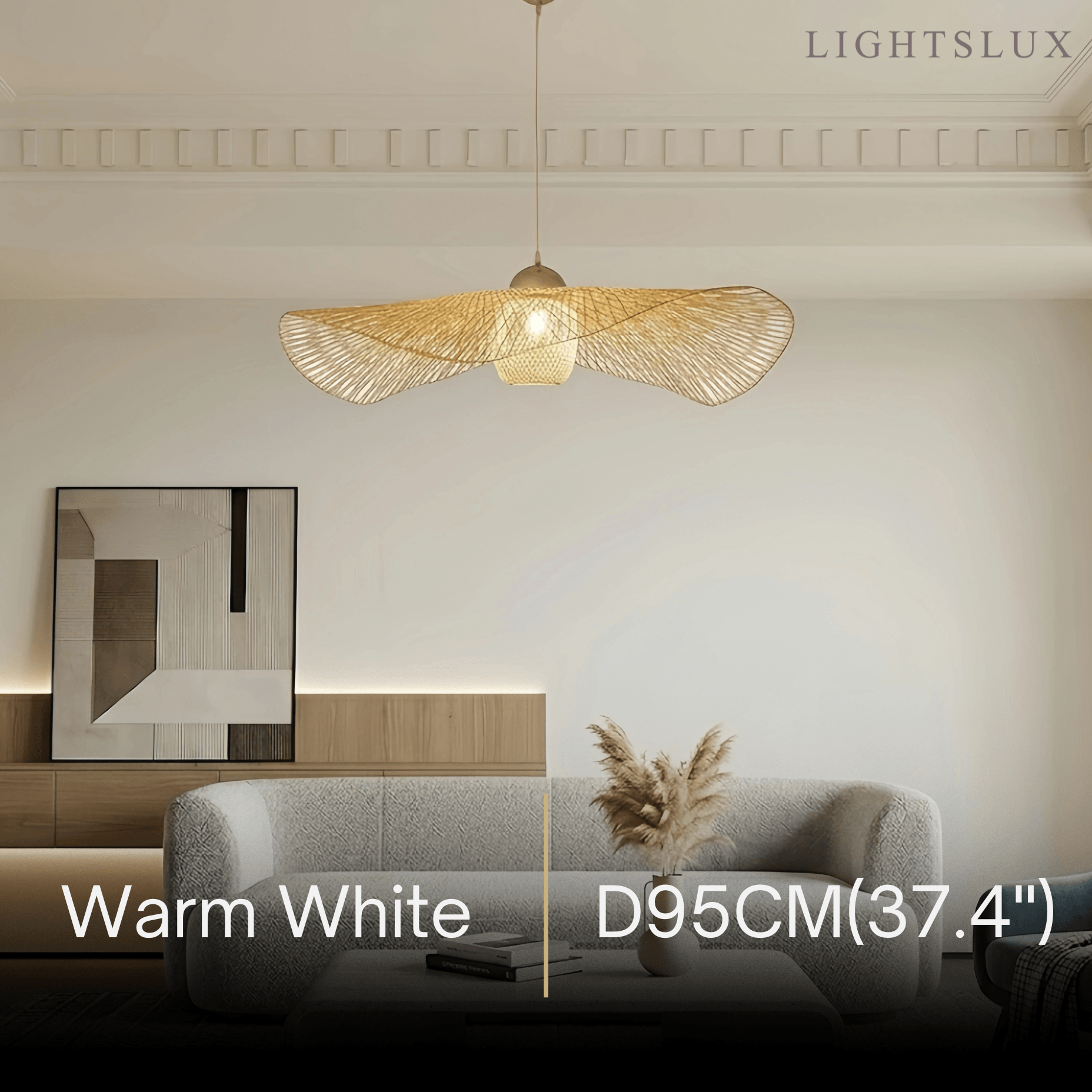 Bamburo Modern Pendant Light - Rattan