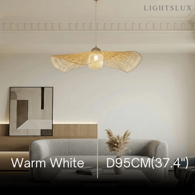 Bamburo Modern Pendant Light - Rattan