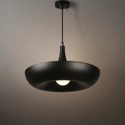 Natural Black/White/Green Bowled Pendant Light – Metal Design for Dining Room