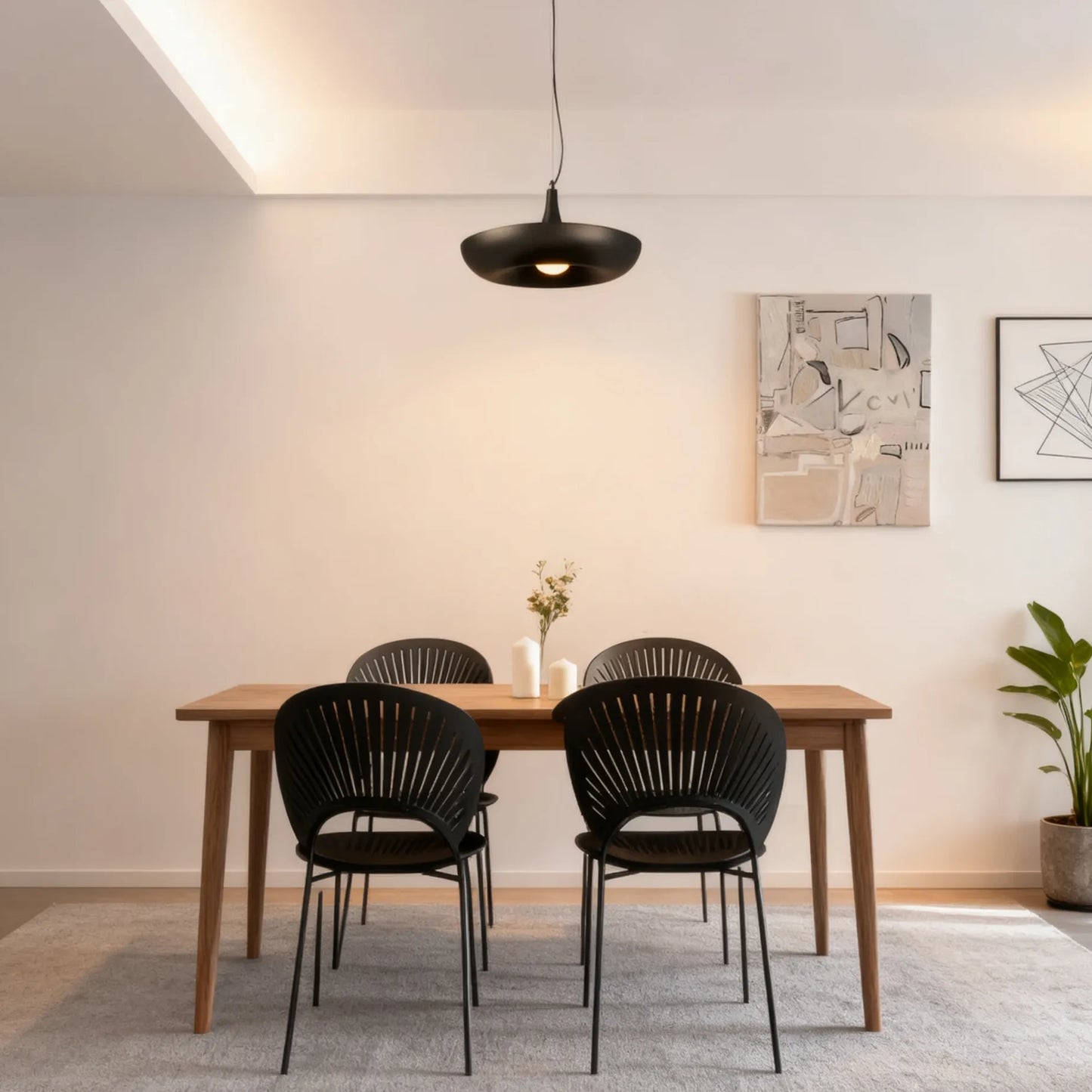 Natural Bowled Pendant Light