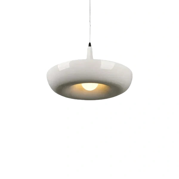 Crema Natural Black/White/Green Bowled Pendant Light – Metal Design for Dining Room
