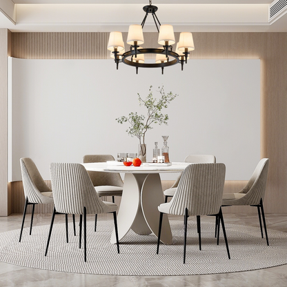 Chandelier - Copper Ring Metal Frame with Fabric for Dining Room