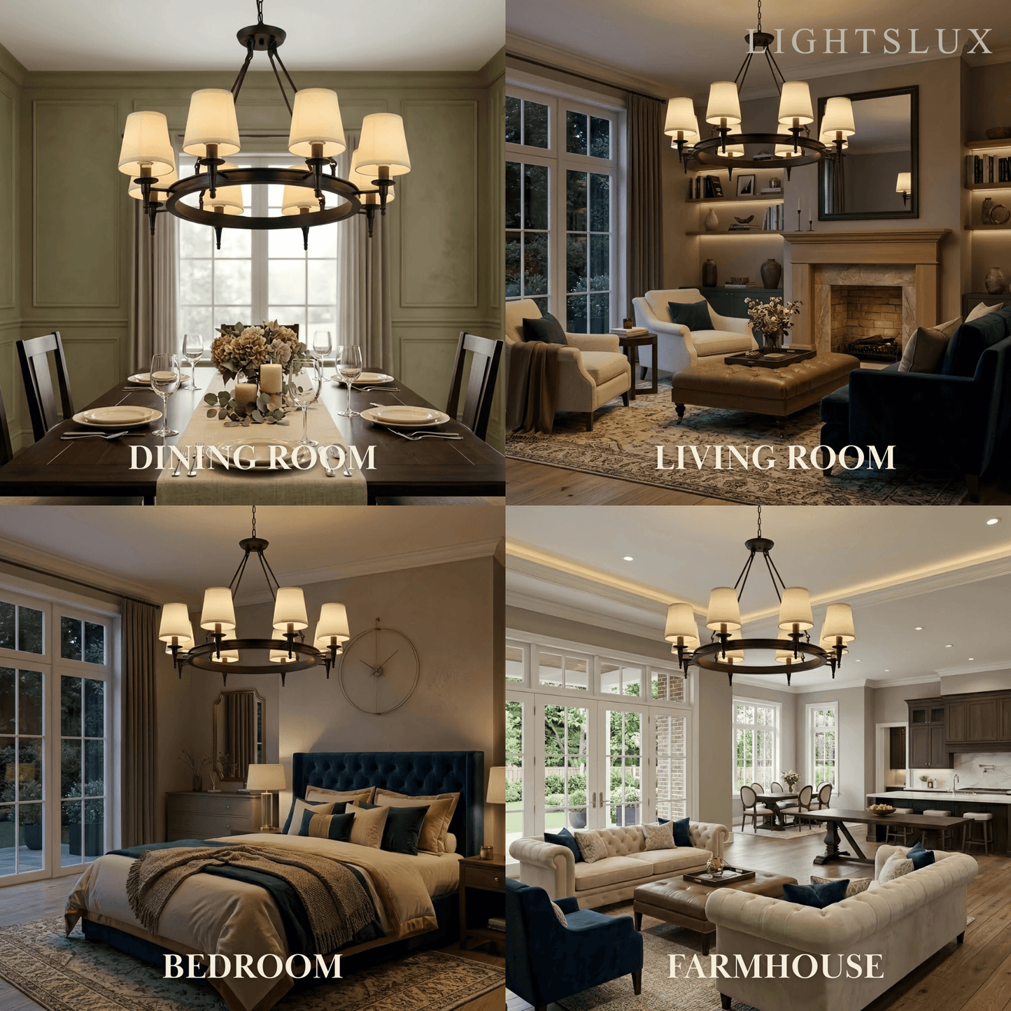 Nebula Vintage Black Chandelier