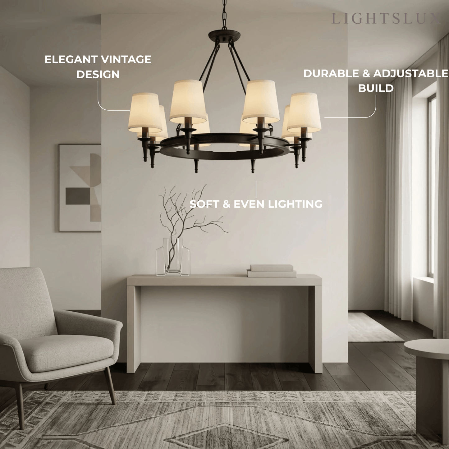 Nebula Vintage Black Chandelier