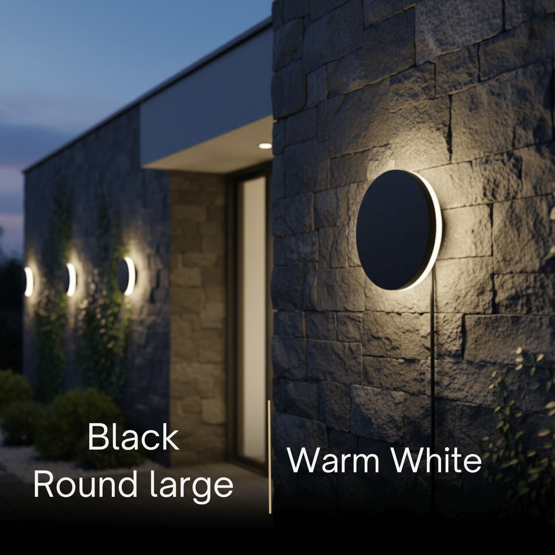 Solara Minimalist LED Outdoor Wall Lamp – Black/White Round/Square Porch Sensor Light