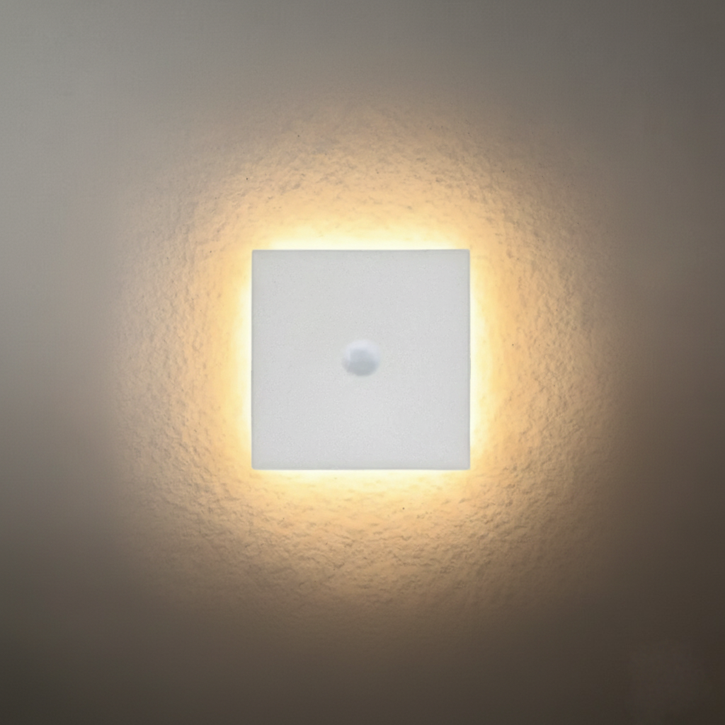 Wall Lamp – Black/White Round/Square Porch Sensor Light