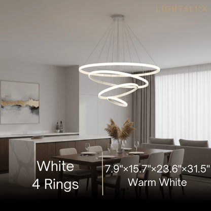 Velora Modern Metal Ring Pendant Light –  Fixture for Living