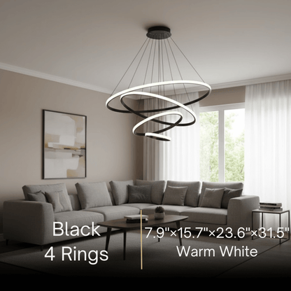 Velora Modern Metal Ring Pendant Light –  Fixture for Living