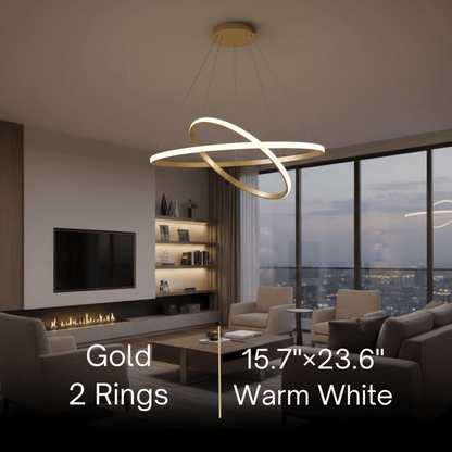 Velora Modern Metal Ring Pendant Light –  Fixture for Living