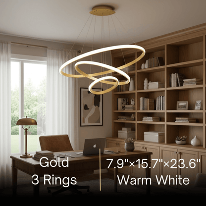 Velora Modern Metal Ring Pendant Light –  Fixture for Living