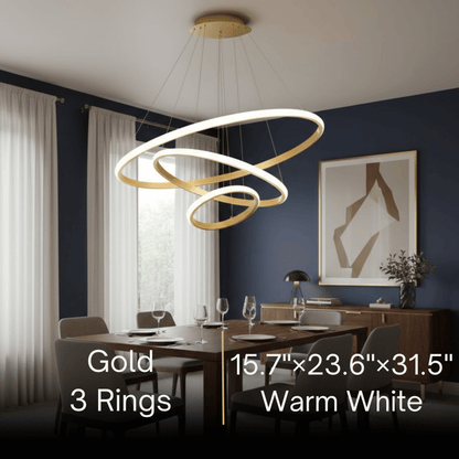 Velora Modern Metal Ring Pendant Light –  Fixture for Living