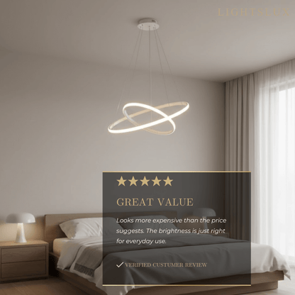 Velora Modern Metal Ring Pendant Light –  Fixture for Living