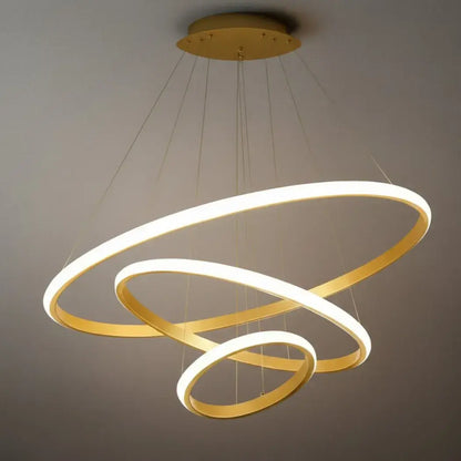 Velora Modern Metal Ring Pendant Light –  Fixture for Living