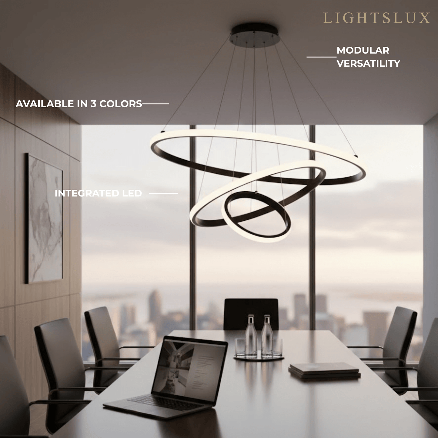 Velora Modern Metal Ring Pendant Light –  Fixture for Living