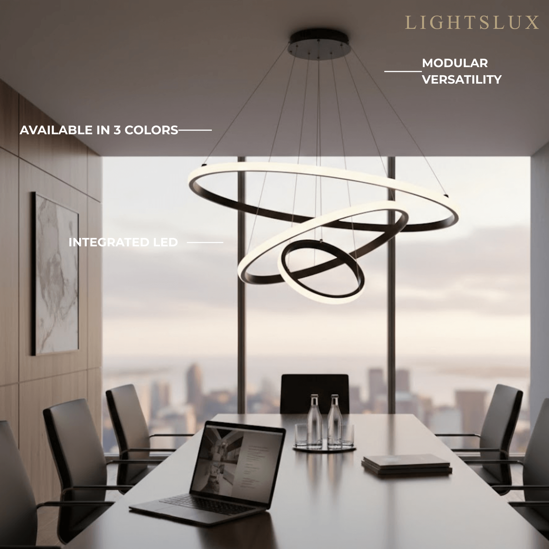 Velora Modern Metal Ring Pendant Light –  Fixture for Living