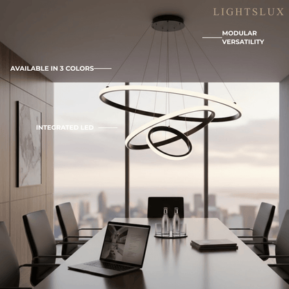 Velora Modern Metal Ring Pendant Light –  Fixture for Living