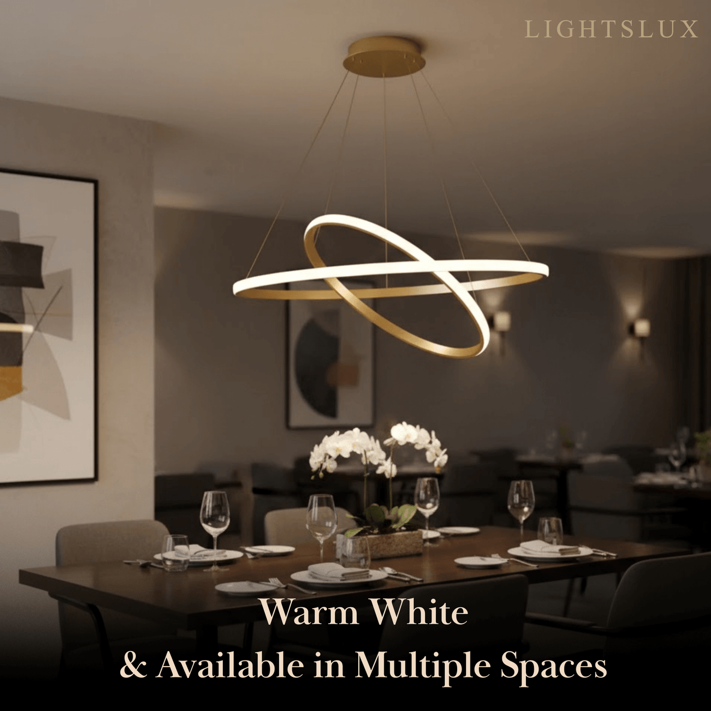 Velora Modern Metal Ring Pendant Light –  Fixture for Living