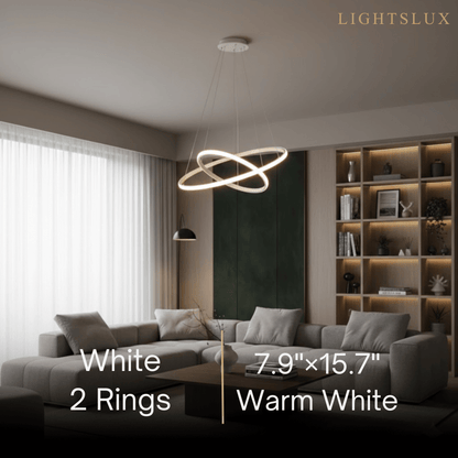 Velora Modern Metal Ring Pendant Light –  Fixture for Living