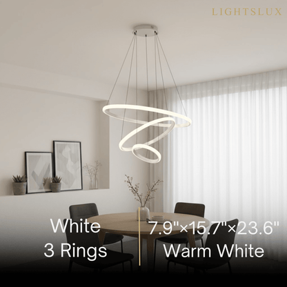 Velora Modern Metal Ring Pendant Light –  Fixture for Living