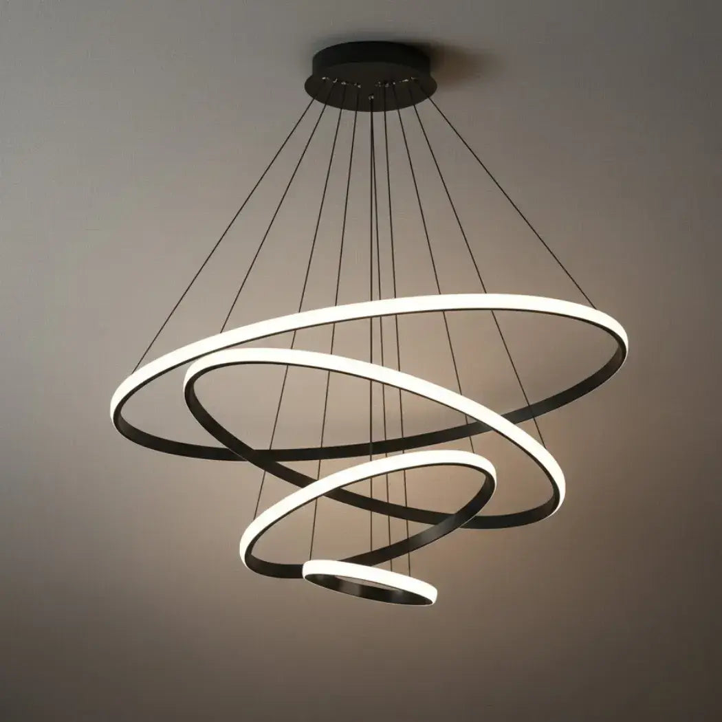 Velora Modern Metal Ring Pendant Light –  Fixture for Living