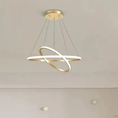 Velora Modern Metal Ring Pendant Light – Dimmable Fixture for Living