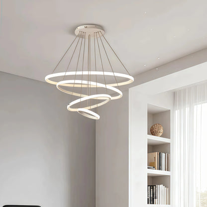 Velora Modern Metal Ring Pendant Light – Dimmable Fixture for Living