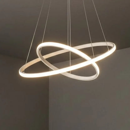 WV103 Velora Modern Metal Ring Pendant Light – Dimmable Fixture for Living