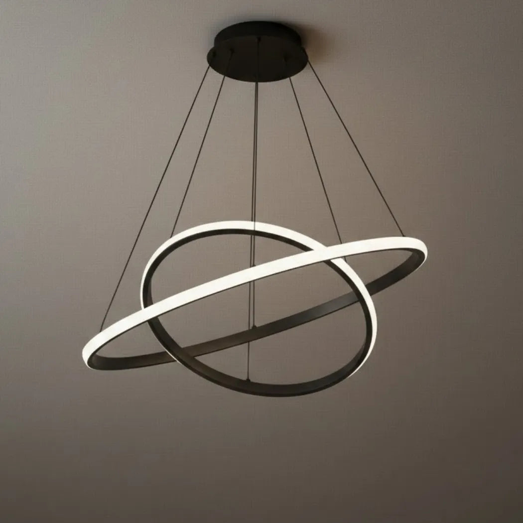 WV103 Velora Modern Metal Ring Pendant Light – Dimmable Fixture for Living