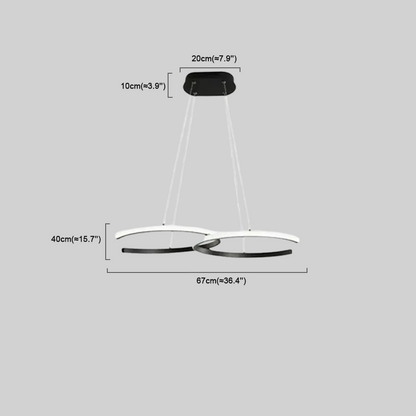 Gold Kitchen Island Pendant Light – Modern Metal & Silica Gel Ring 