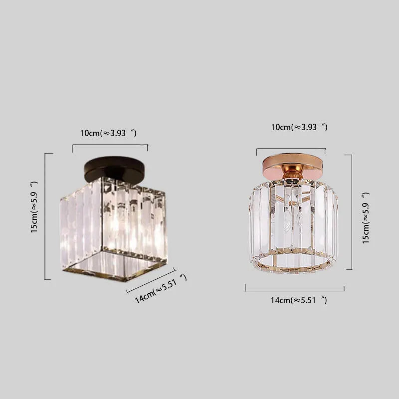 Ceiling Lamp – Metal/Acrylic Design in Black/Gold/Silver for Bedroom