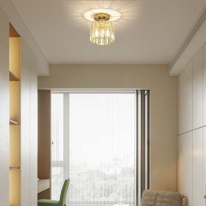 Modern Gold Ceiling Light Glass for Bedroom
