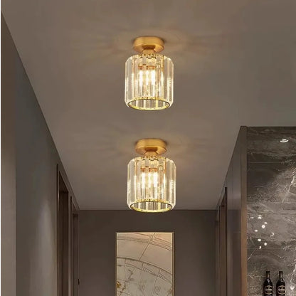 Ceiling Lamp – Metal/Acrylic Design in Black/Gold/Silver for Bedroom