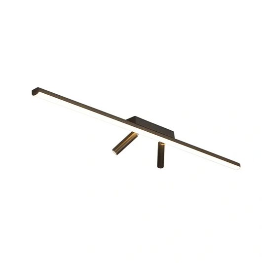 Arcato Minimalist Linear Ceiling Light – Black Metal Fixture for Living Room/Bedroom