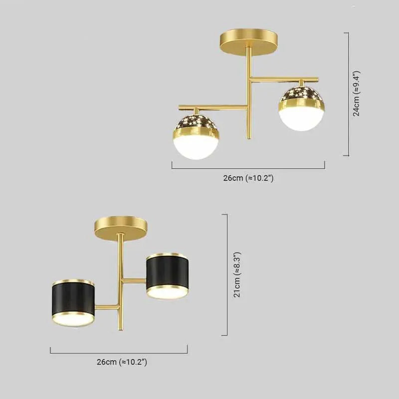Modern Gold LED Flush Mount Ceiling Light 