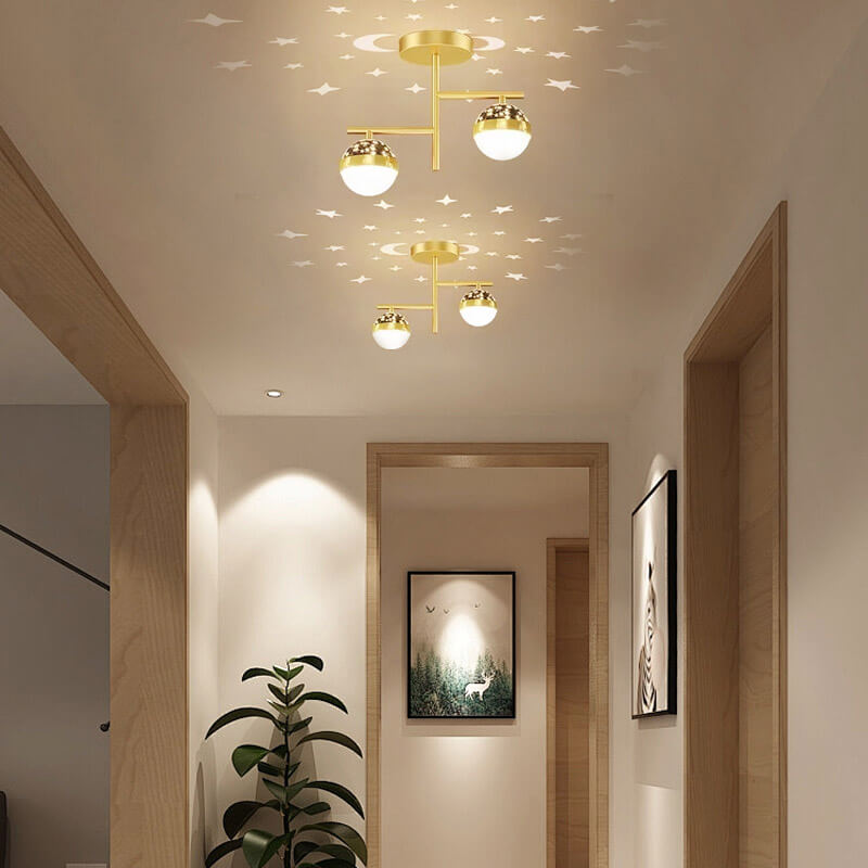 Modern LED Flush Mount Ceiling Light - Starry Night Effect