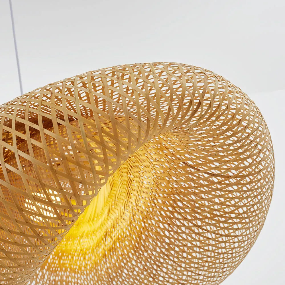 Natural Hand-Woven Pendant Light