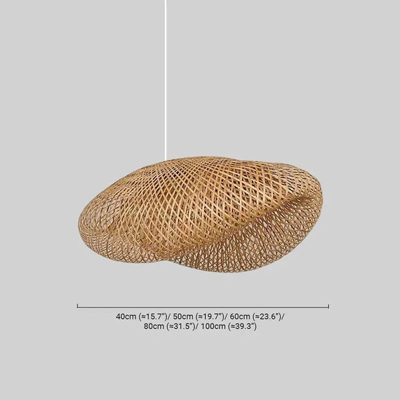 Natural Woven Pendant Light Dimension