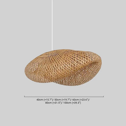 Natural Woven Pendant Light Dimension