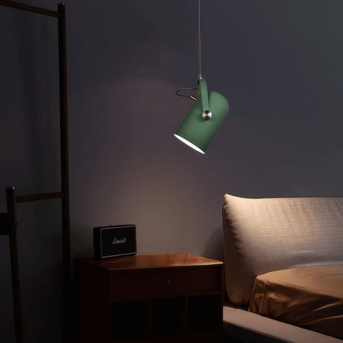 Modern Metal Green Pendant Light Bedroom