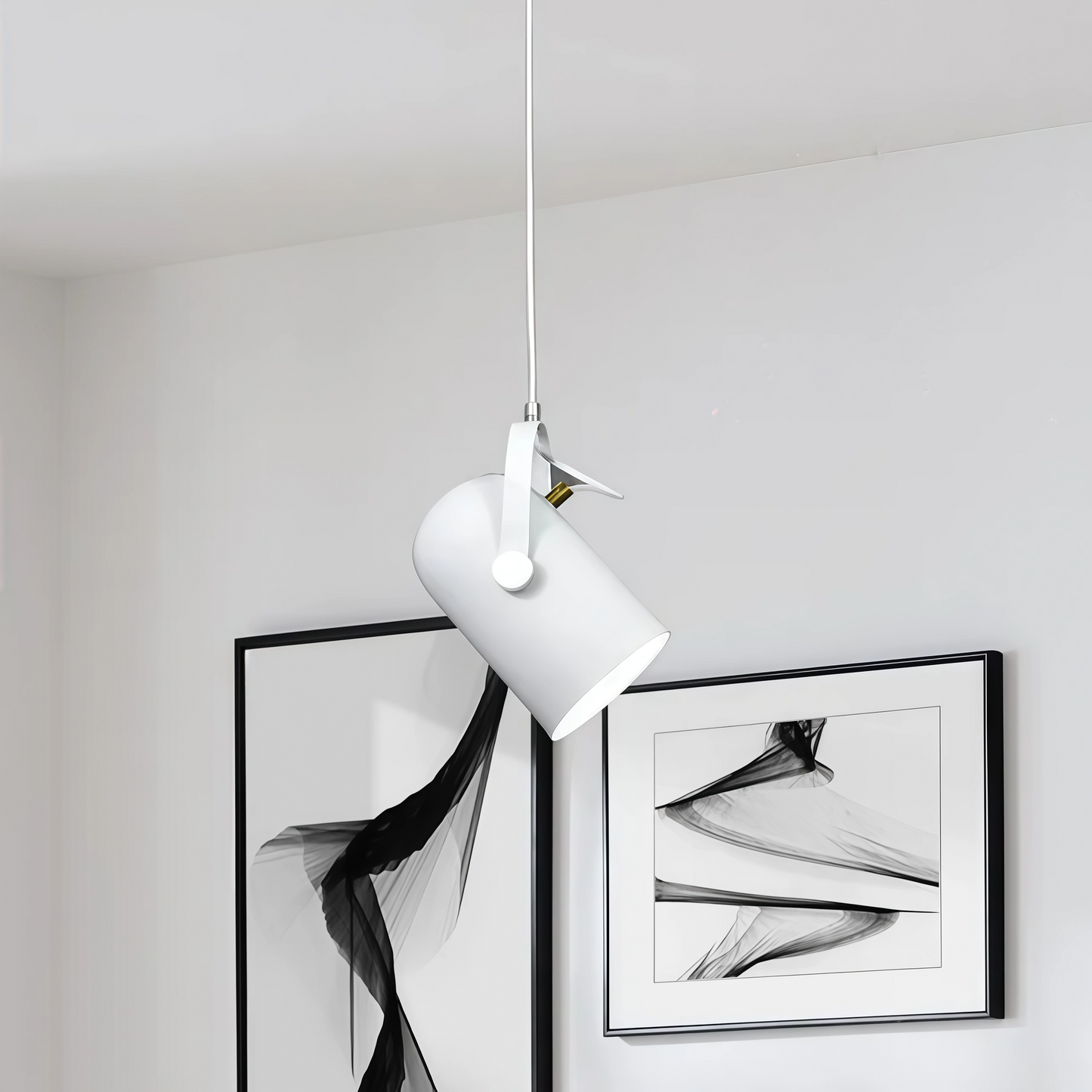 Morandia Modern Pendant Light – Angle-Adjustable Metal Fixture for Bedroom