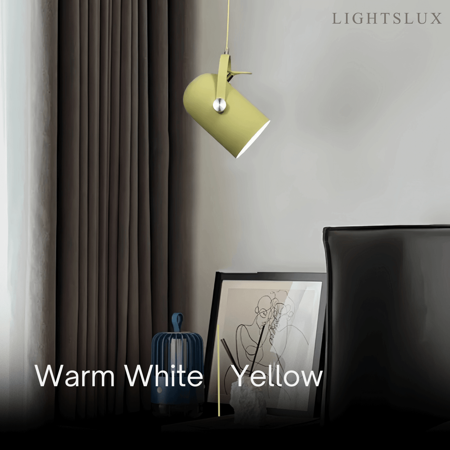 Morandia Modern Pendant Light – Angle-Adjustable Metal Fixture for Bedroom