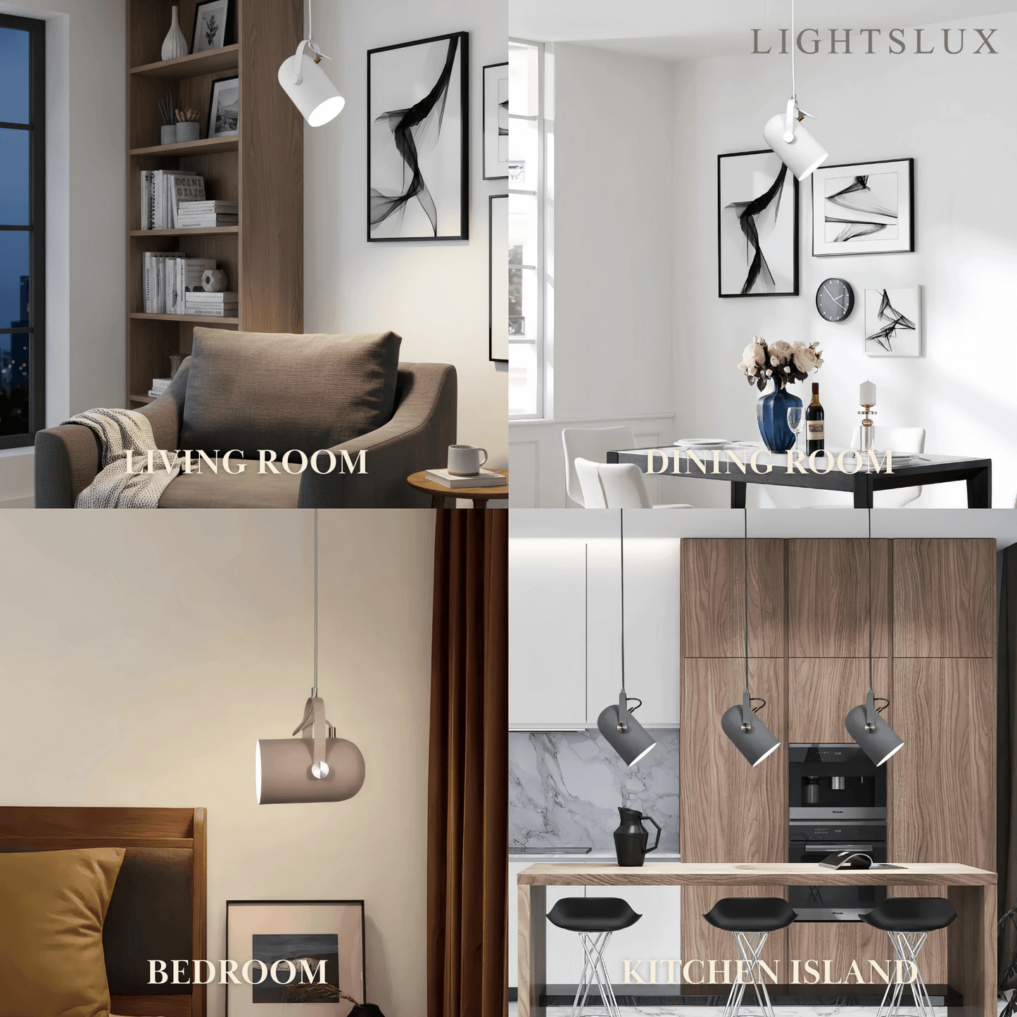 Morandia Modern Pendant Light – Angle-Adjustable Metal Fixture for Bedroom