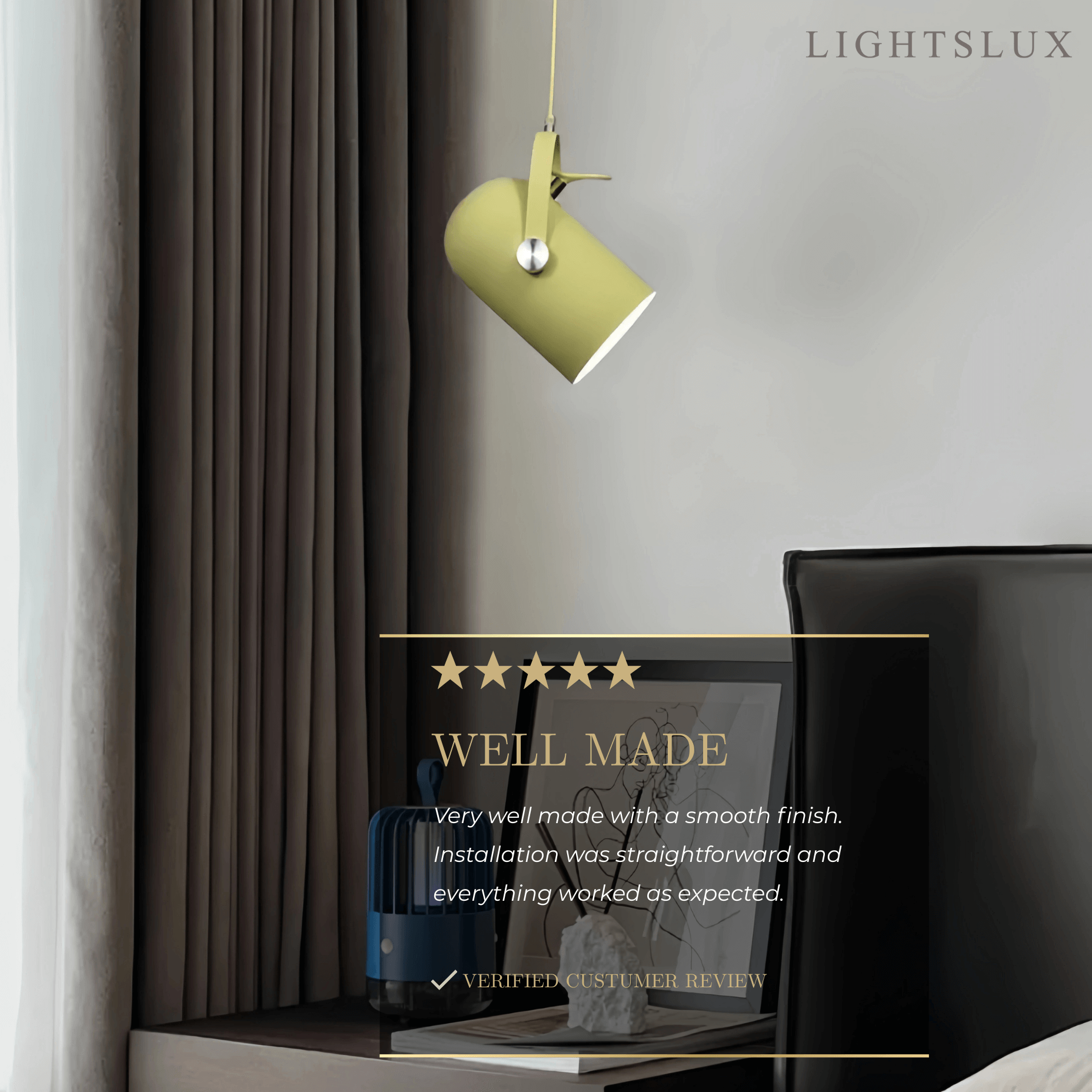 Morandia Modern Pendant Light – Angle-Adjustable Metal Fixture for Bedroom