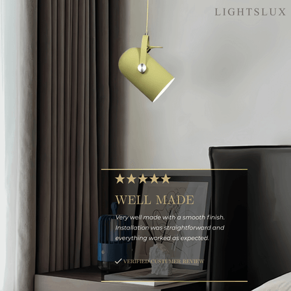 Morandia Modern Pendant Light – Angle-Adjustable Metal Fixture for Bedroom