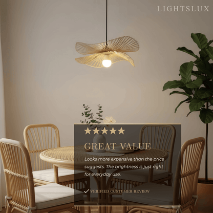 Bamburo Natural Rattan Pendant Light