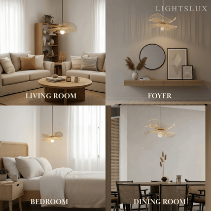 Bamburo Natural Rattan Pendant Light