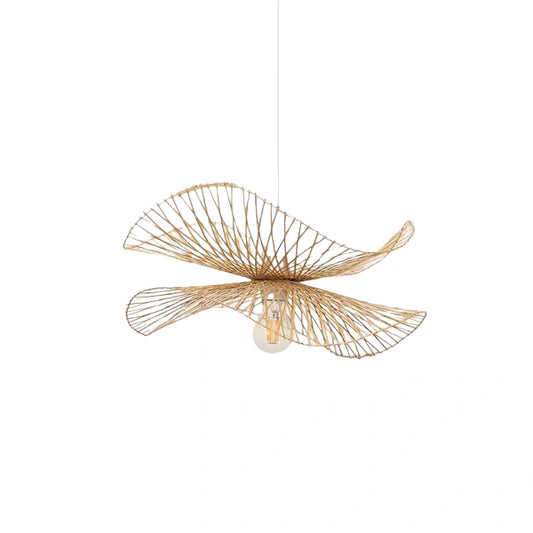 Bamburo Natural Rattan Pendant Light – Handwoven Bamboo Elegance for Dining Room