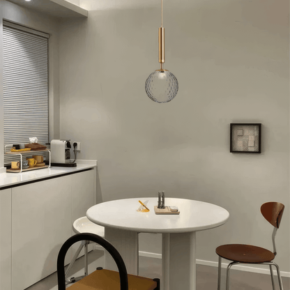 Gold clear pendant light for dining room